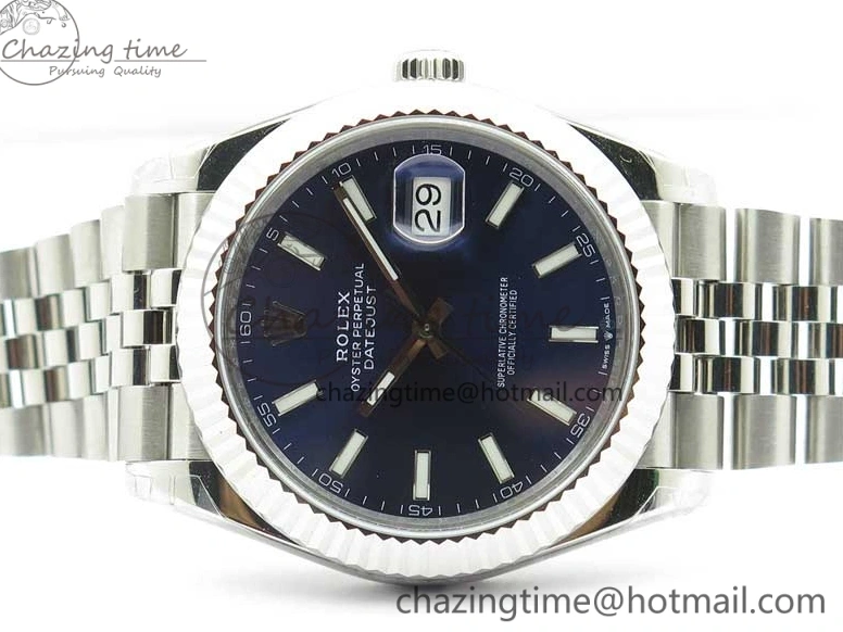 0114 SportInspired DateJust 41MM 126334 904L SS VRF 1:1 Best Edition Blue Dial Stick Markers on SS Jubilee Bracelet A 2903